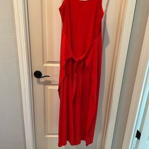 Athleta It’s a Wrap jumpsuit romper. Wide leg, thin straps, zip back.